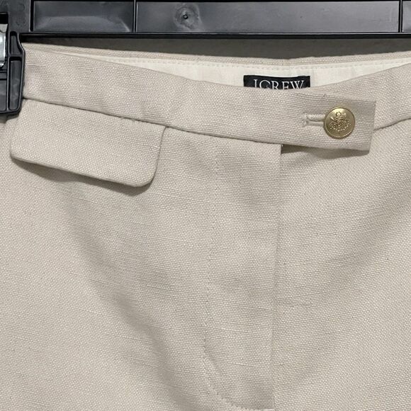 J Crew 3" Suit Short in Textured Linen Blend Size 00 NWT in Light Khaki - Picture 7 of 10